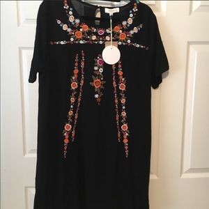 NWOT Umgee Black embroidered tunic or mini dress